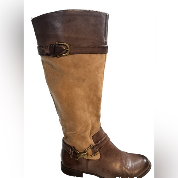 Mootsies Tootsies Knee High Two Toned Brown riding Boots size 7.5M - Picture 11 of 12